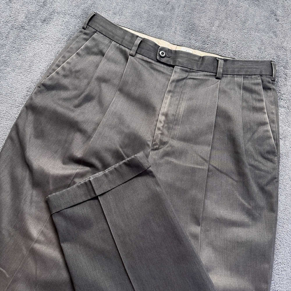 Natural Issue Faded Pleated Dress Pants Mens 36x32 Gray Cuffed Baggy Y2K